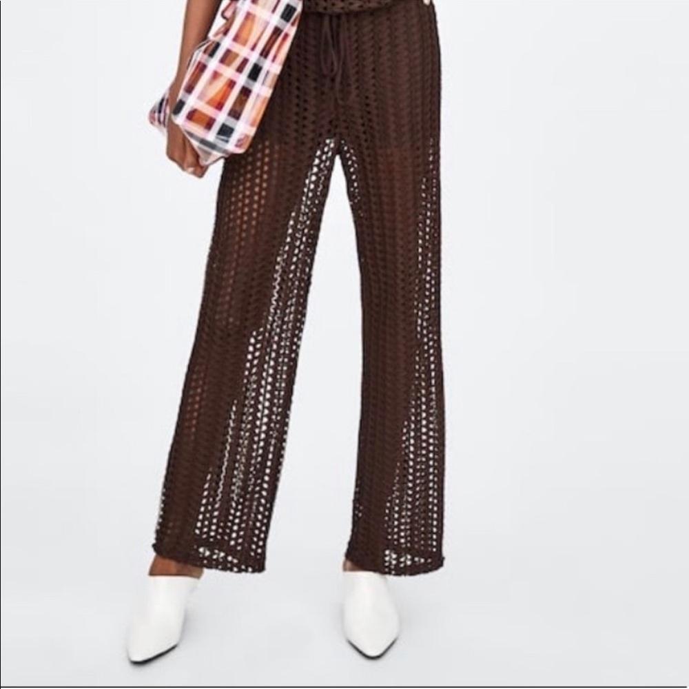 Zara mesh pants swimsuit cover up